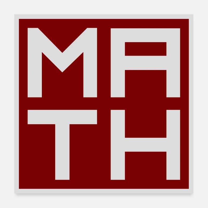 Math The Only Subject That Counts Nerd Mathe Logo Poster 60x60 cm