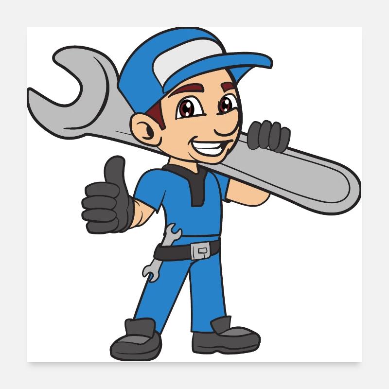 mechanic Poster 24" x 24" (60x60 cm)