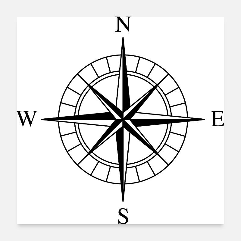 compass Poster 24" x 24" (60x60 cm)