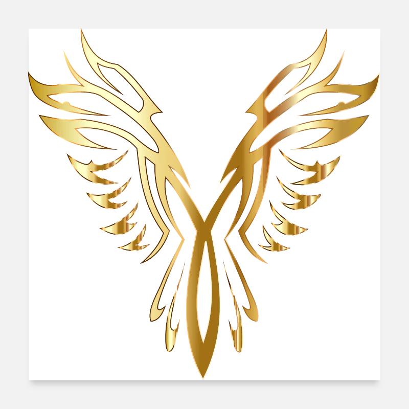 Wing 2 gold Poster 24" x 24" (60x60 cm)