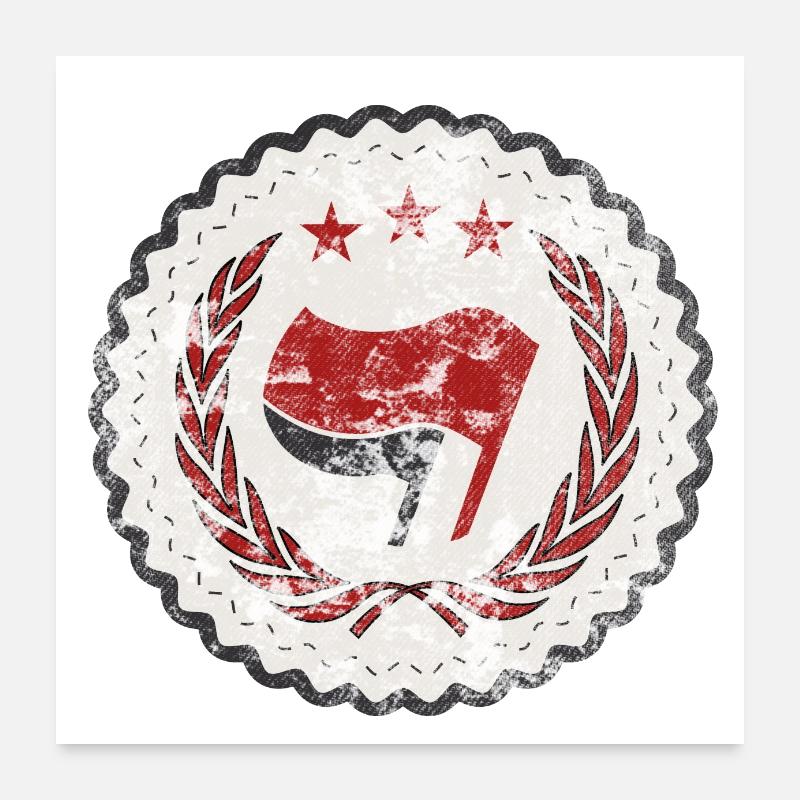 FASCISME ANTIFA FCK Poster 60 x 60 cm