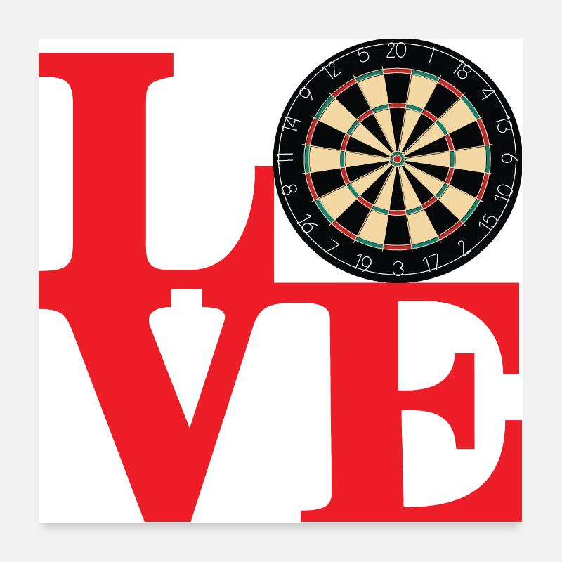 Liebe Darts ❤️🎯 Poster 60x60 cm