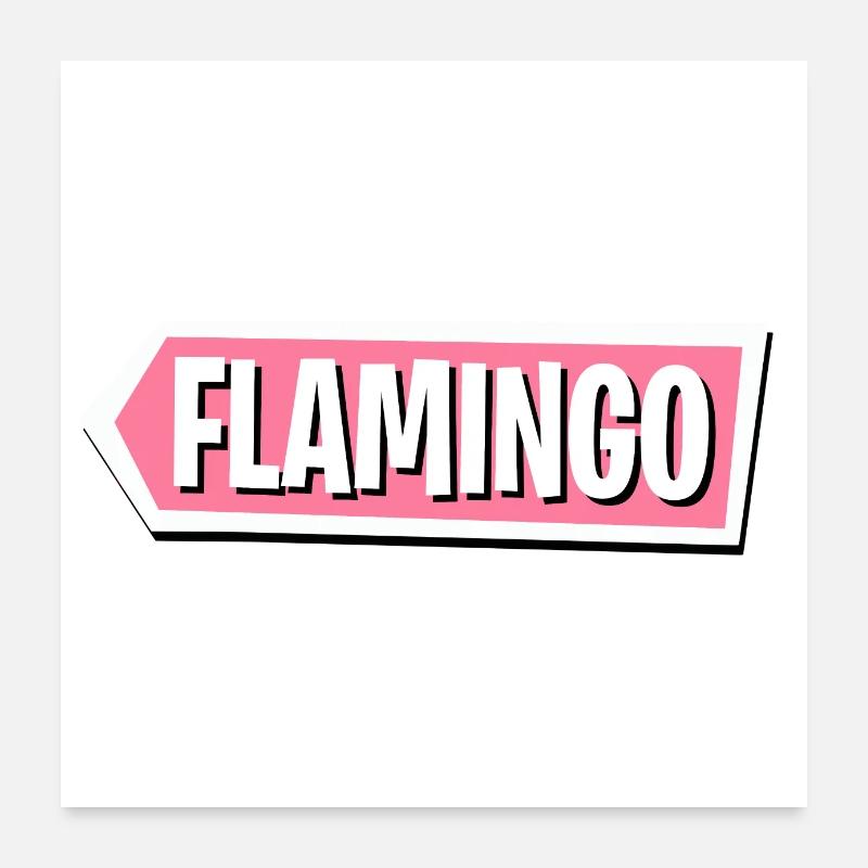 Flamingo - Poster 24" x 24" (60x60 cm) - white
