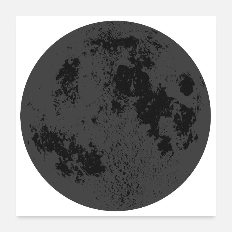 Black Moon Poster 24" x 24" (60x60 cm)