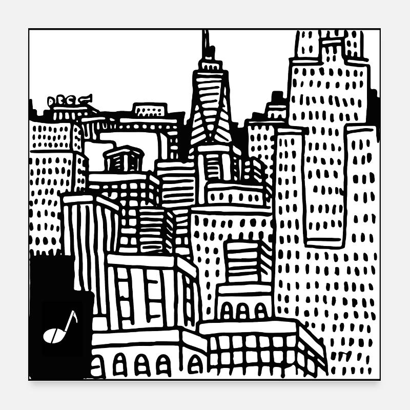 City Poster 24" x 24" (60x60 cm)