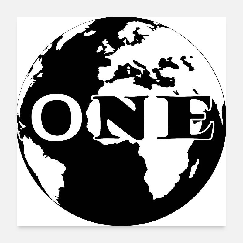 Planet Earth Poster 60x60 cm