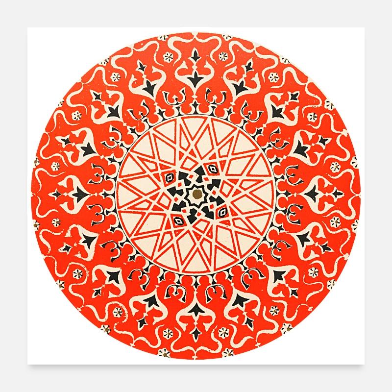 Vintage mandala rosace Poster 24" x 24" (60x60 cm)