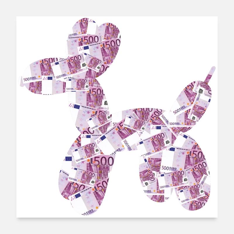 Hundeball Poster 60x60 cm