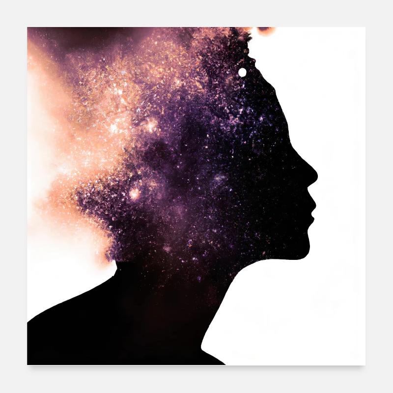 Nebulöses Profil Poster 60x60 cm