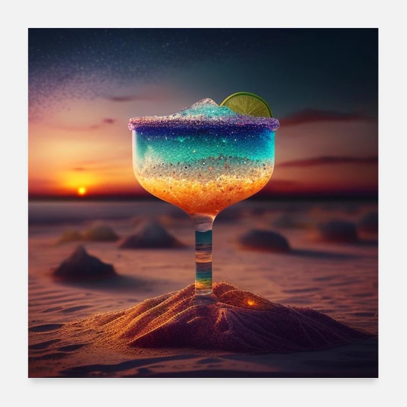 Cocktail 6 Cadeau Poster 60 x 60 cm