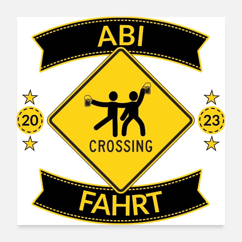 Abi Abifahrt 2023 Abitur Reise Poster 60x60 cm