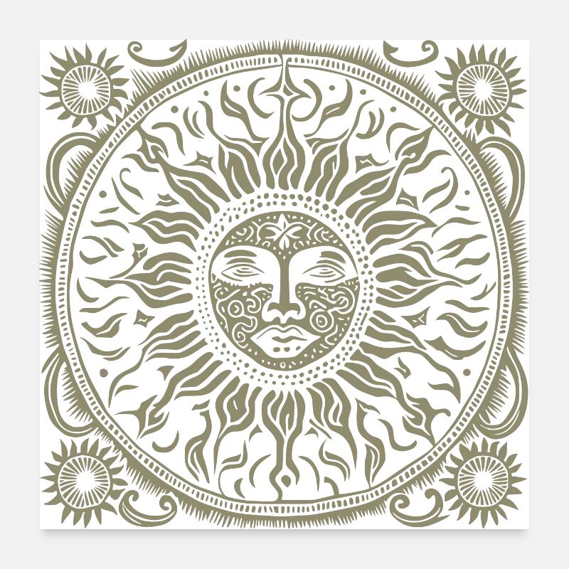Sunburst Poster 24" x 24" (60x60 cm)