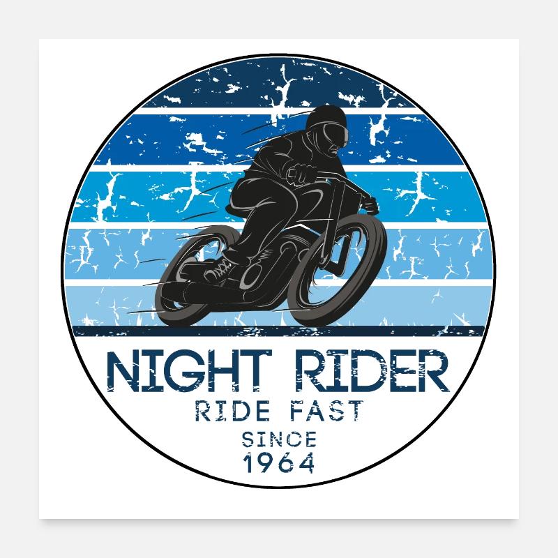 Night Rider Poster 24" x 24" (60x60 cm)
