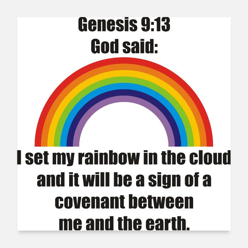 Gottes Regenbogen Poster 60x60 cm