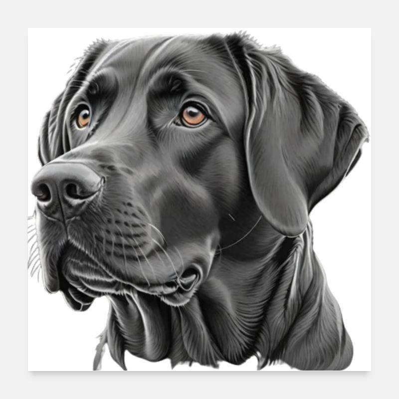 Labrador Head Poster 24" x 24" (60x60 cm)