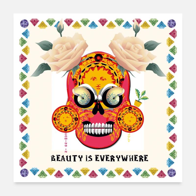 White skull Poster 24" x 24" (60x60 cm)