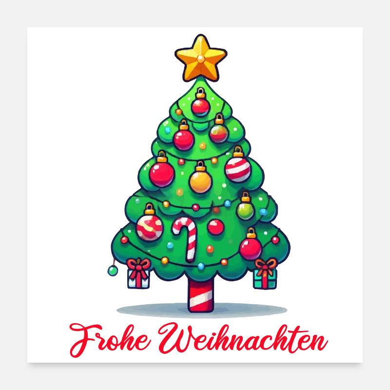 Arbre de Noël Poster 60 x 60 cm