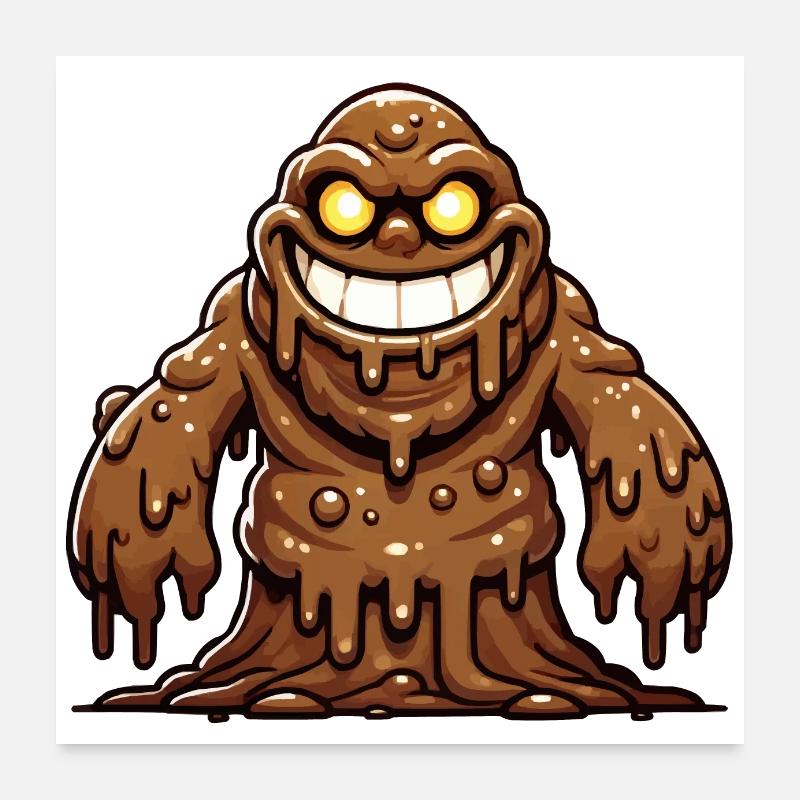 monstre de boue Poster 60 x 60 cm