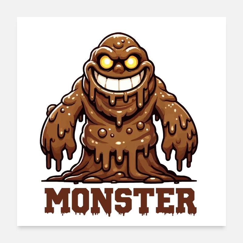 mud monster Poster 24" x 24" (60x60 cm)
