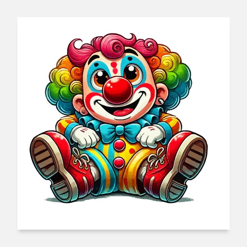 clown comic Poster 60x60 cm