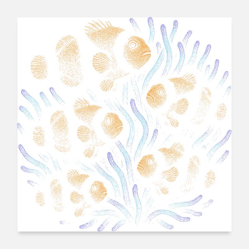Clownfish Poster 24" x 24" (60x60 cm)