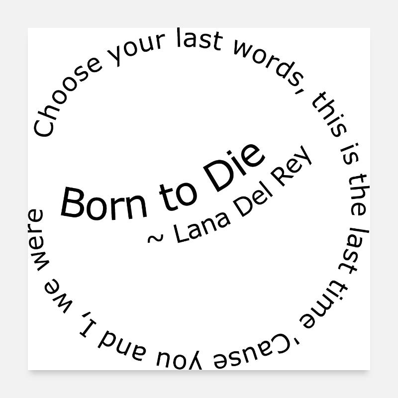 Nato per morire Poster 60x60 cm