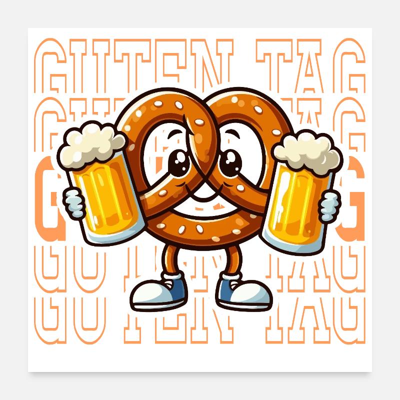 Brasseur Pretzel in celebration Poster 24" x 24" (60x60 cm)