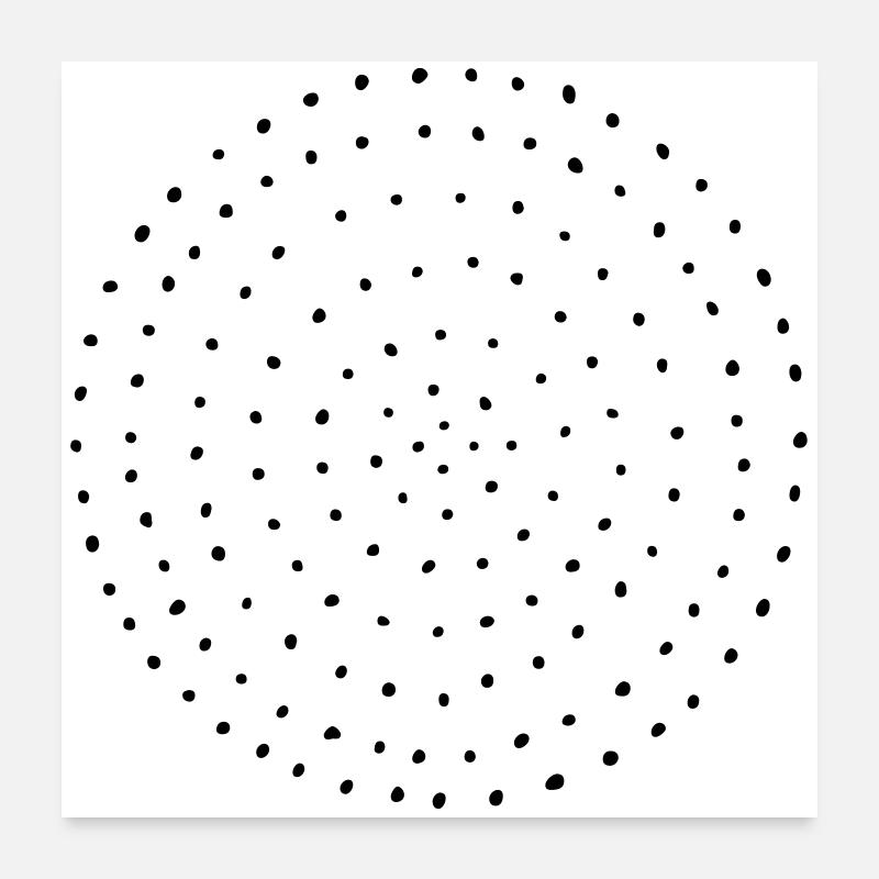 Dotted dots circle dots pattern gift Poster 24" x 24" (60x60 cm)