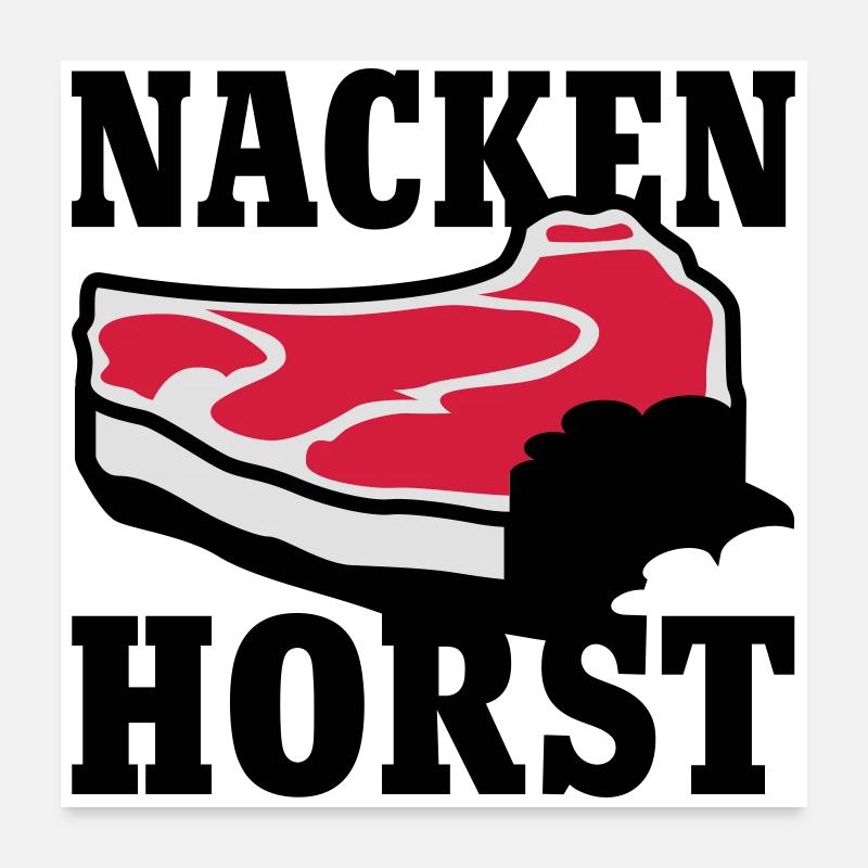 Nacken Horst | Grillen | BBQ Poster 24" x 24" (60x60 cm)