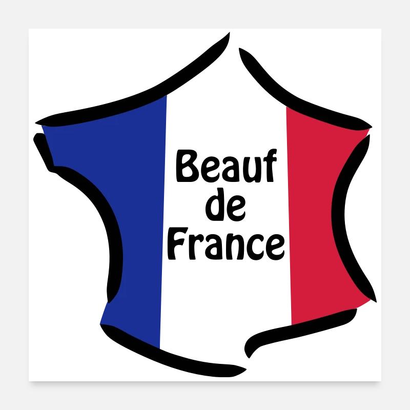 Redneck Frankreich Poster 60x60 cm
