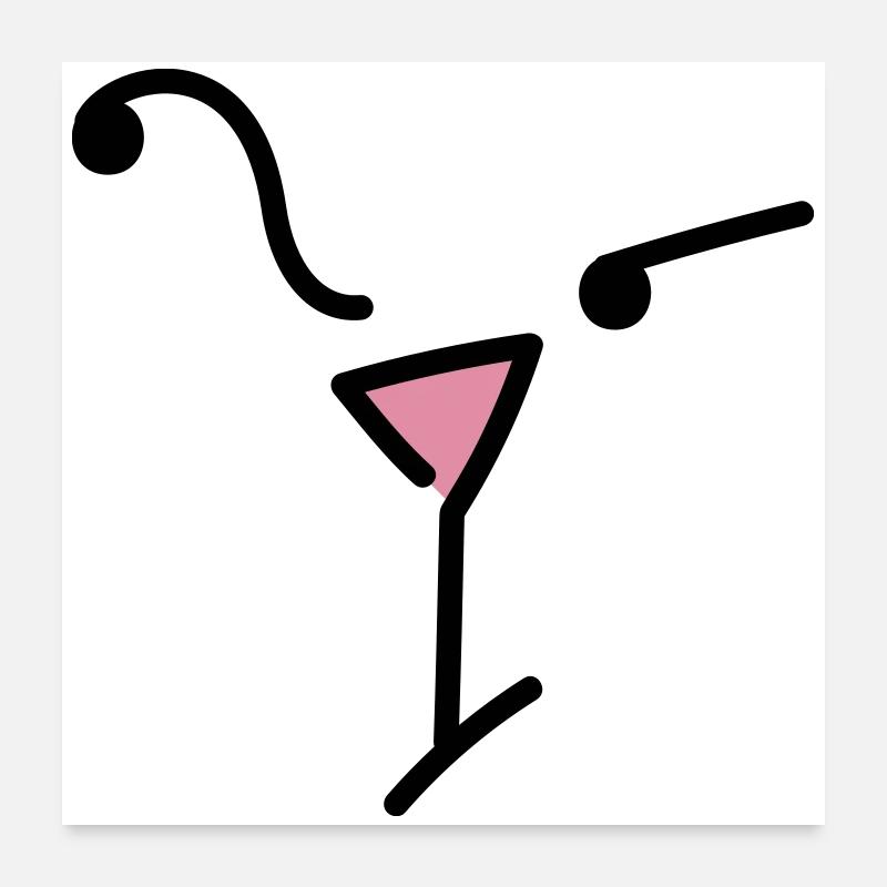 Catface, Fragender Blick Poster 60x60 cm