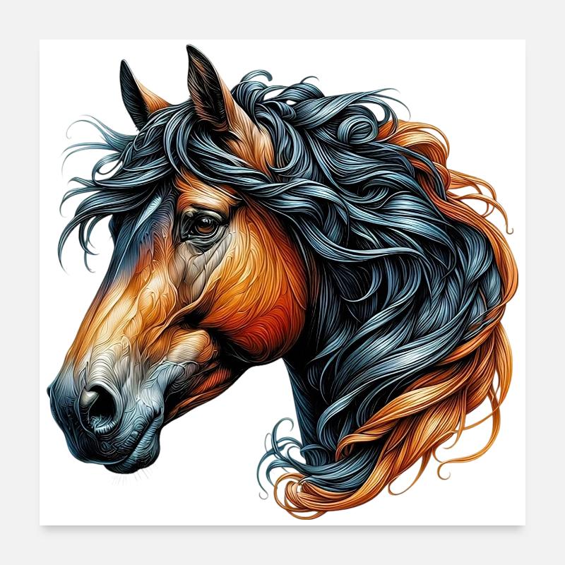 Cheval Poster 60 x 60 cm