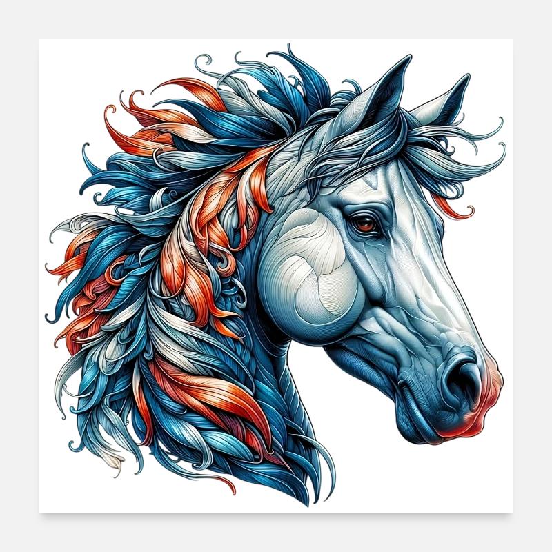Horse Poster 24" x 24" (60x60 cm)