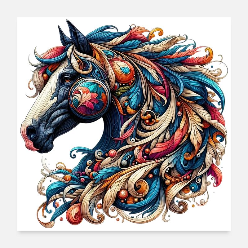 Cheval Poster 60 x 60 cm