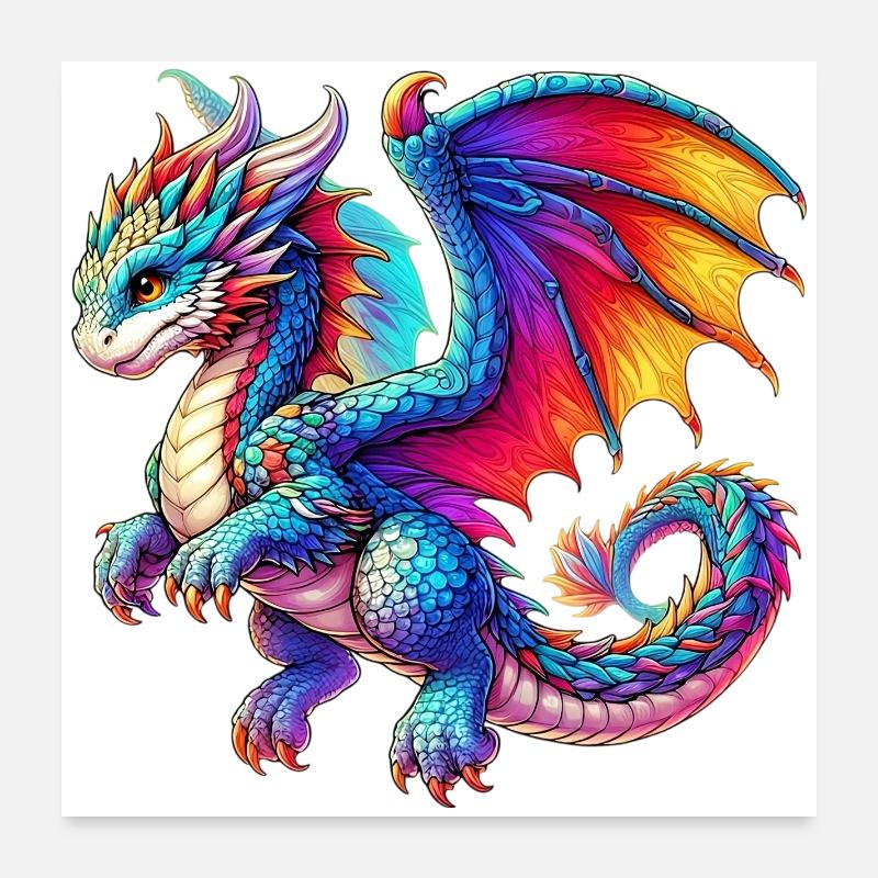 Dragon Poster 60 x 60 cm