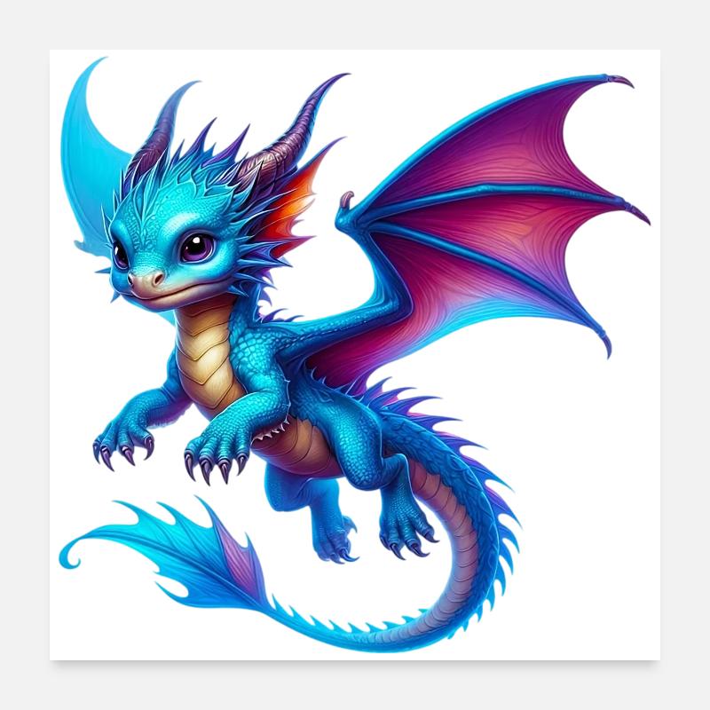 Drache Poster 60x60 cm