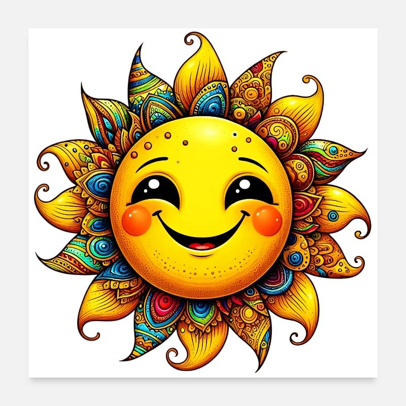 Sonne Poster 60x60 cm