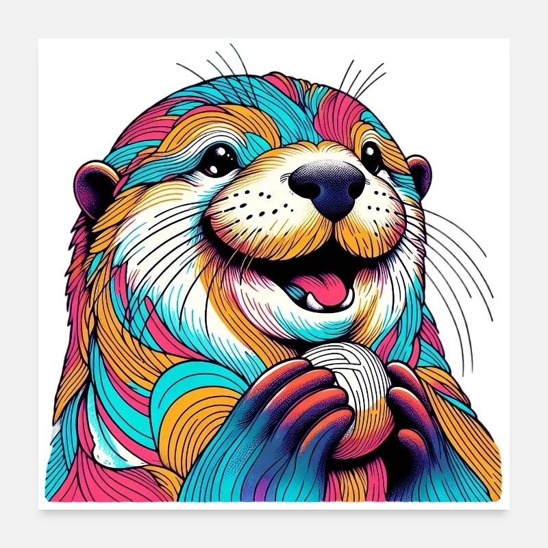 Otter Poster 60x60 cm
