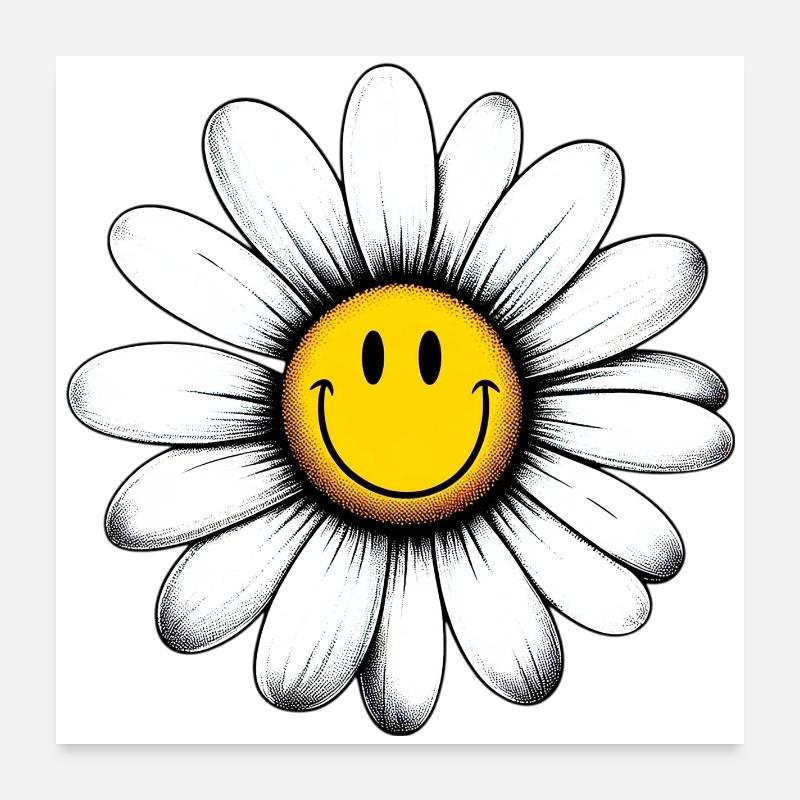Gänseblümchen Poster 60x60 cm