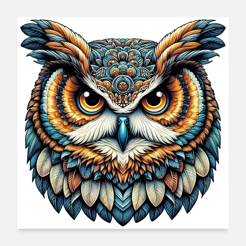 Hibou Poster 60 x 60 cm