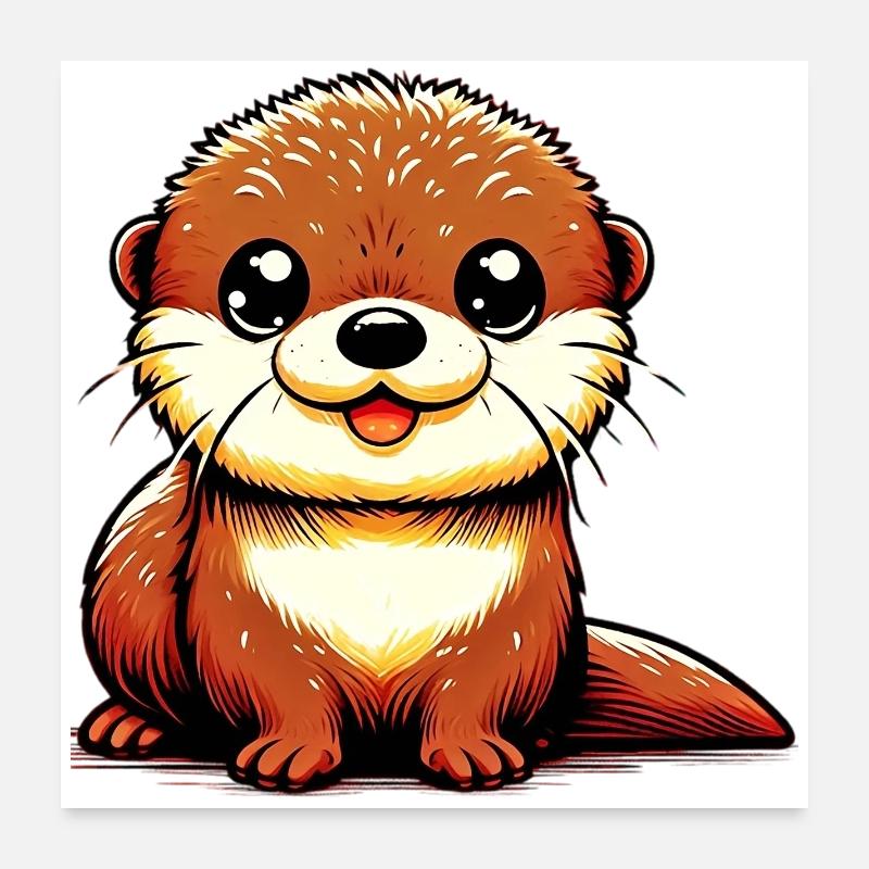 Otter Poster 60x60 cm