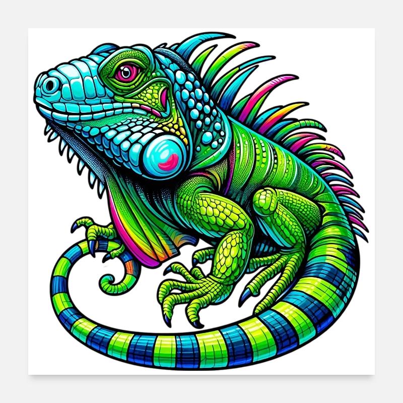 Leguan Poster 60x60 cm