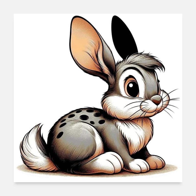 Rabbit Poster 24" x 24" (60x60 cm)