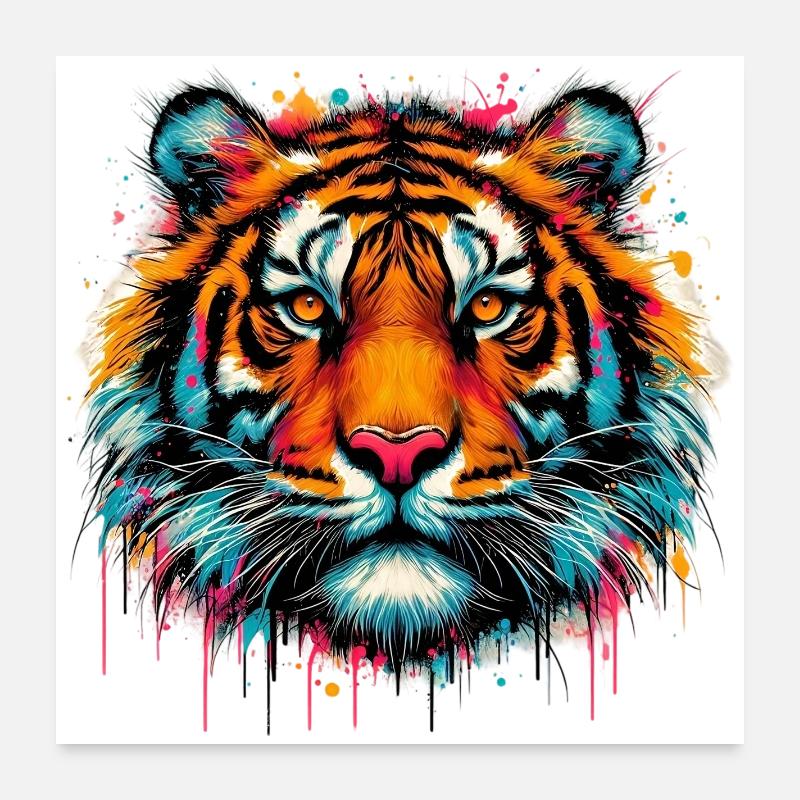 Tiger Poster 24" x 24" (60x60 cm)