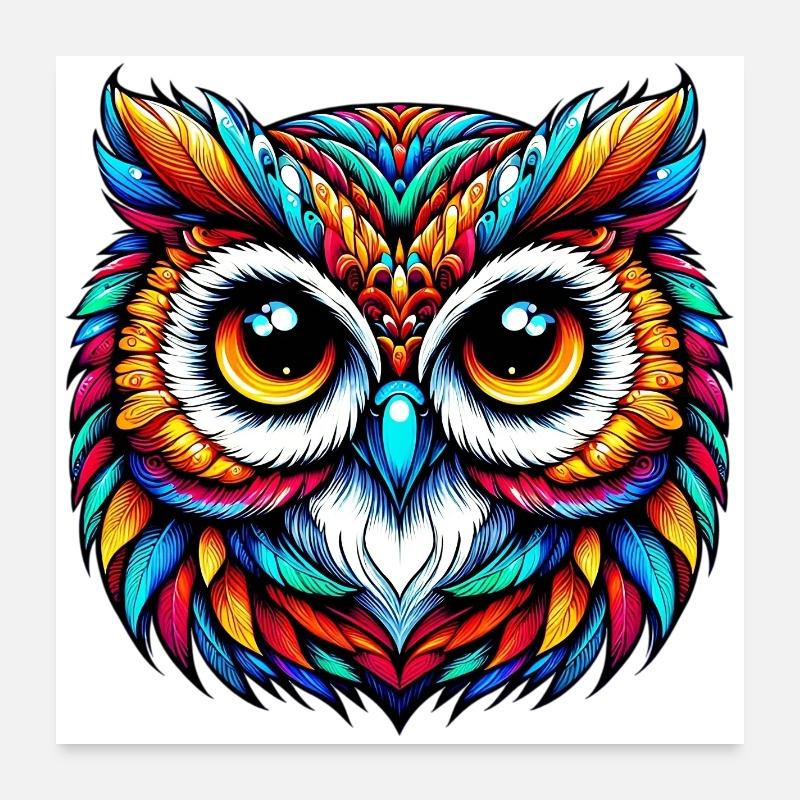Hibou Poster 60 x 60 cm