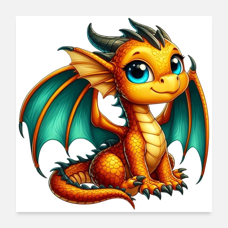 Dragon Poster 60 x 60 cm