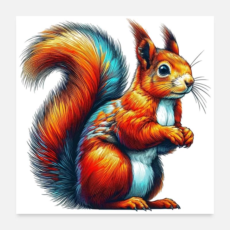 Squirrel Poster 24" x 24" (60x60 cm)