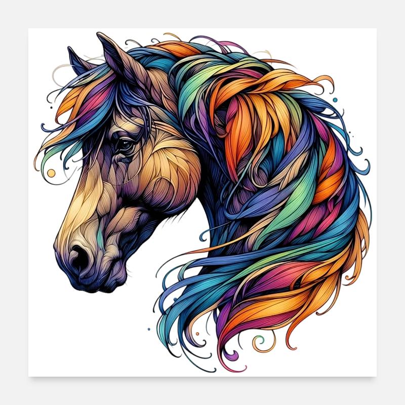 Cheval Poster 60 x 60 cm
