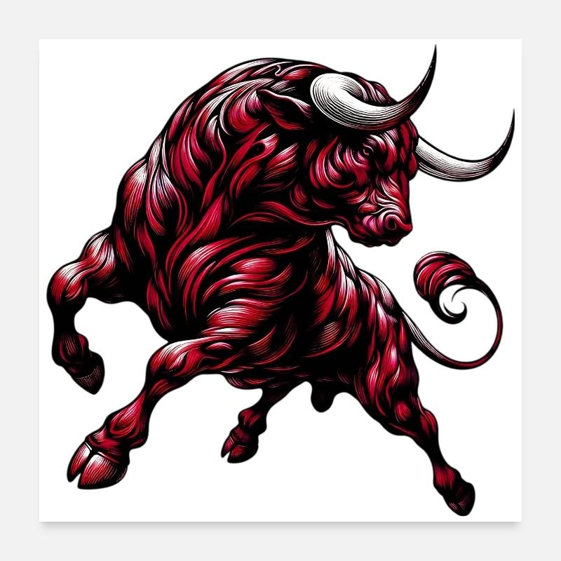 Stier Poster 60x60 cm