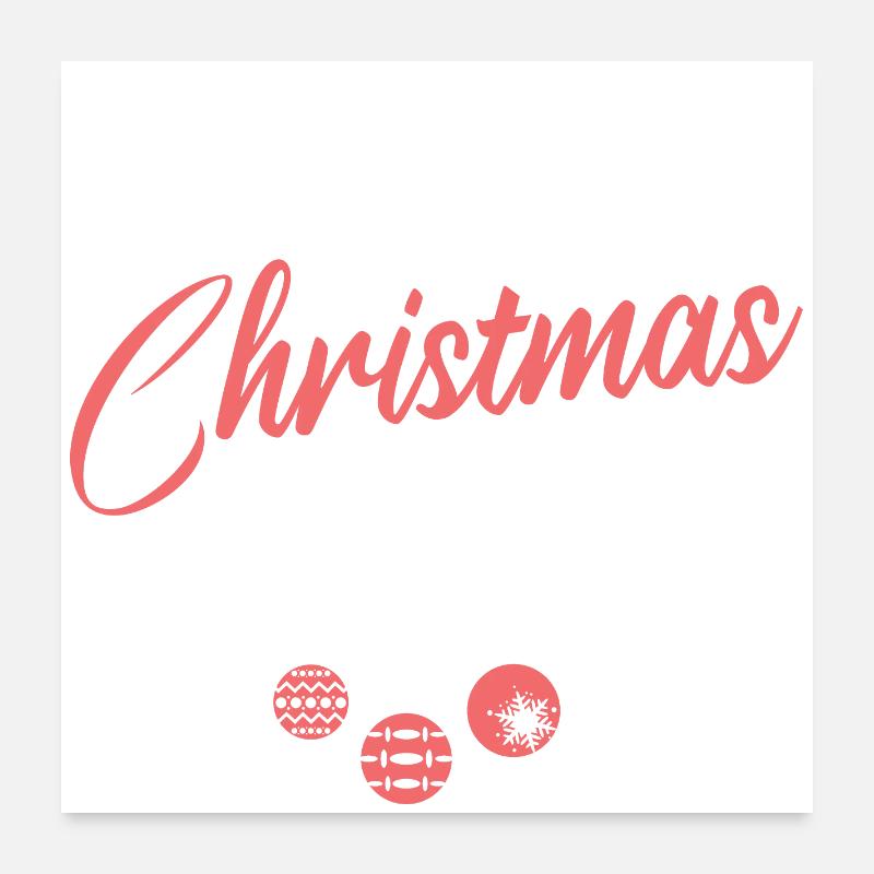Équipage de Noël flocon de neige Noël Logo de Noël Poster 60 x 60 cm